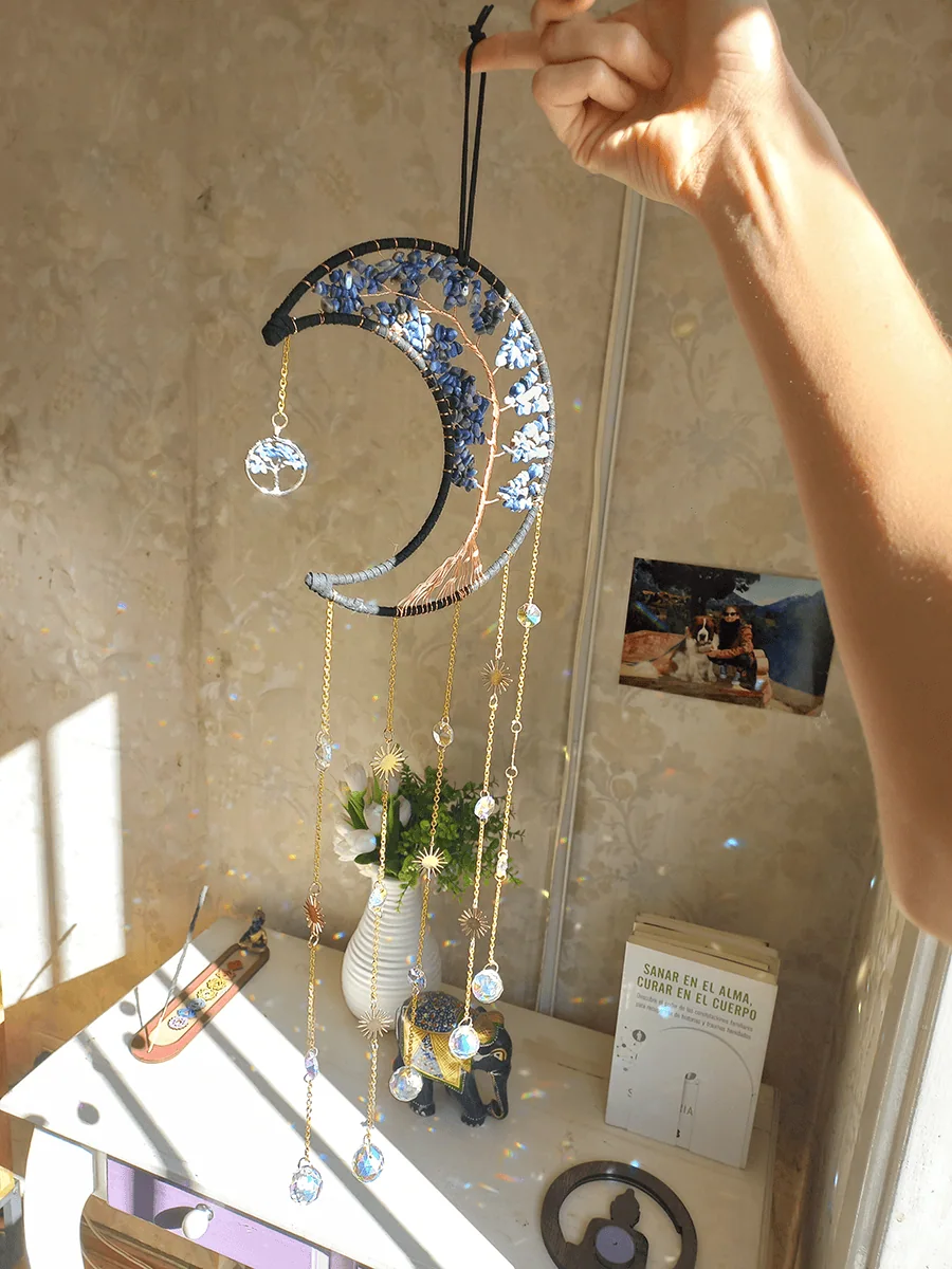 Atrapasol de Luna con Cuarsos Sodalita