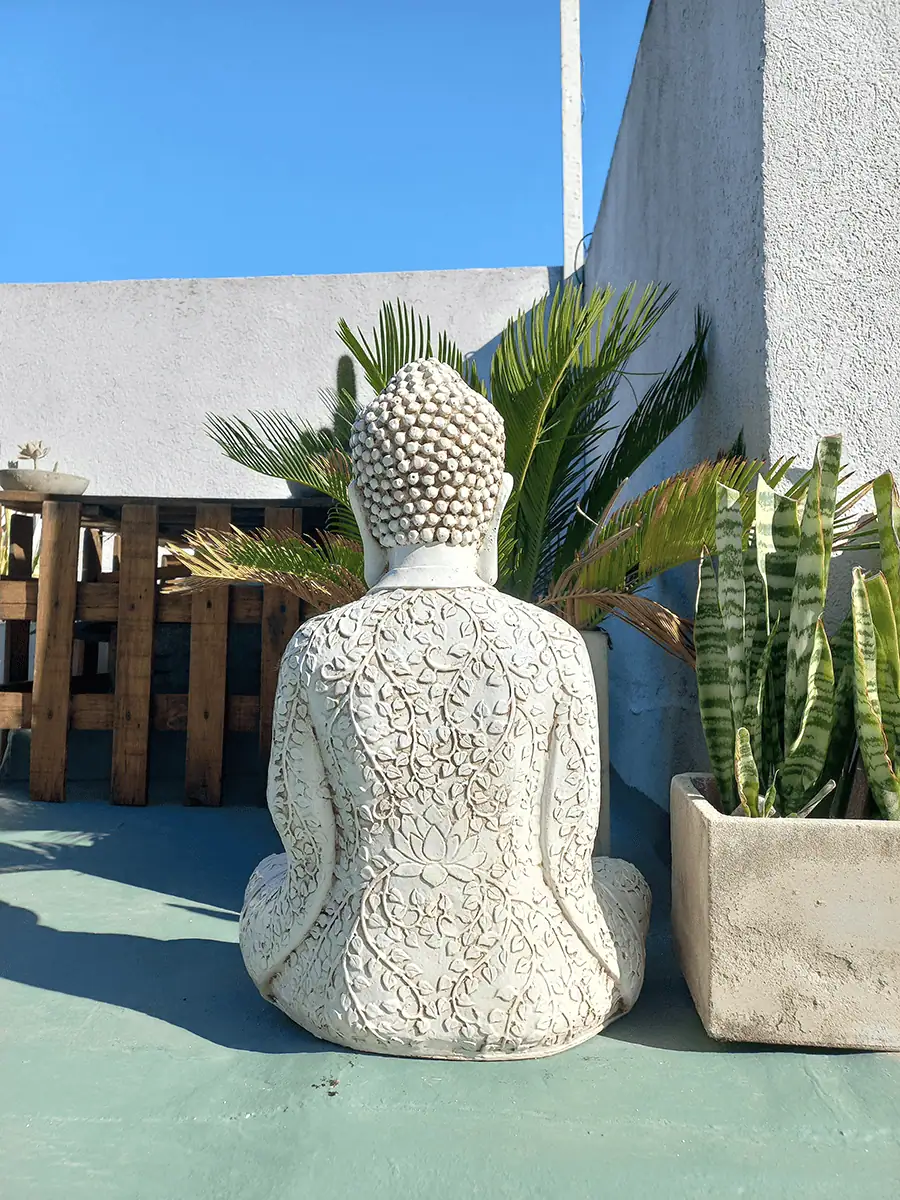 Buda para exterior de meditacion, mediano para balcon o jardin