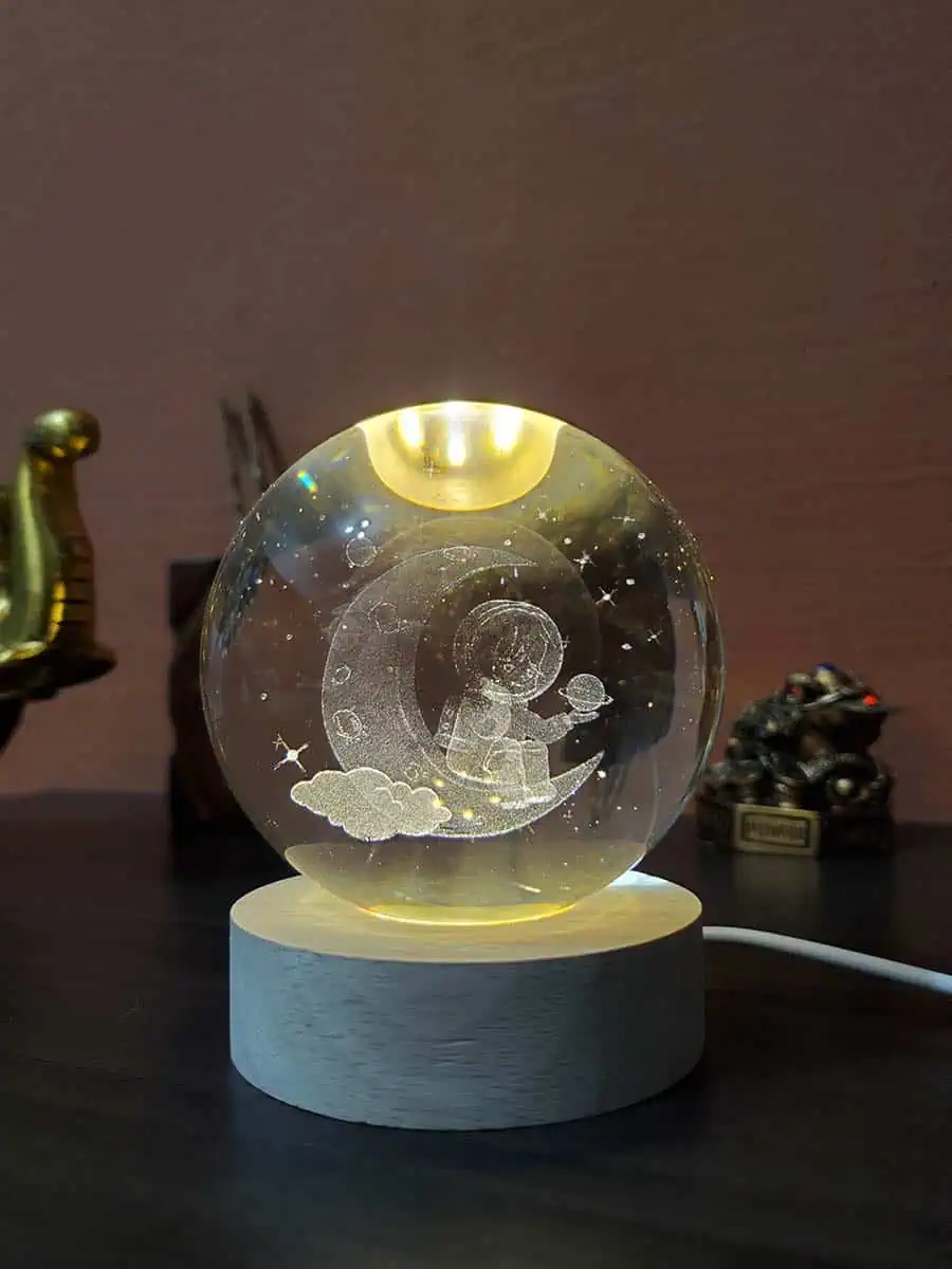 Esfera de Cristal lámpara 3D con Príncipe