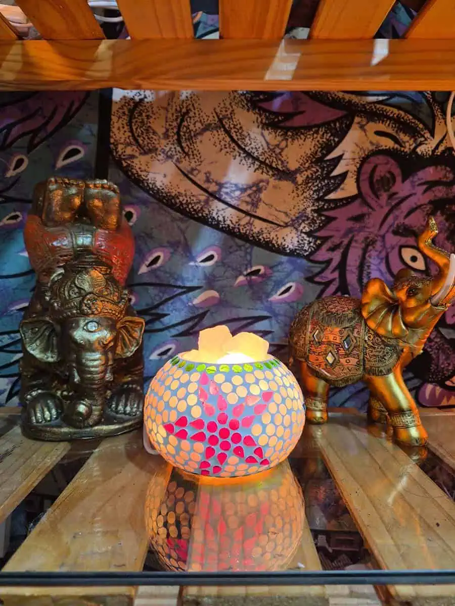 Lámpara de sal en cuenco marroquí artesanal modelo Estrella