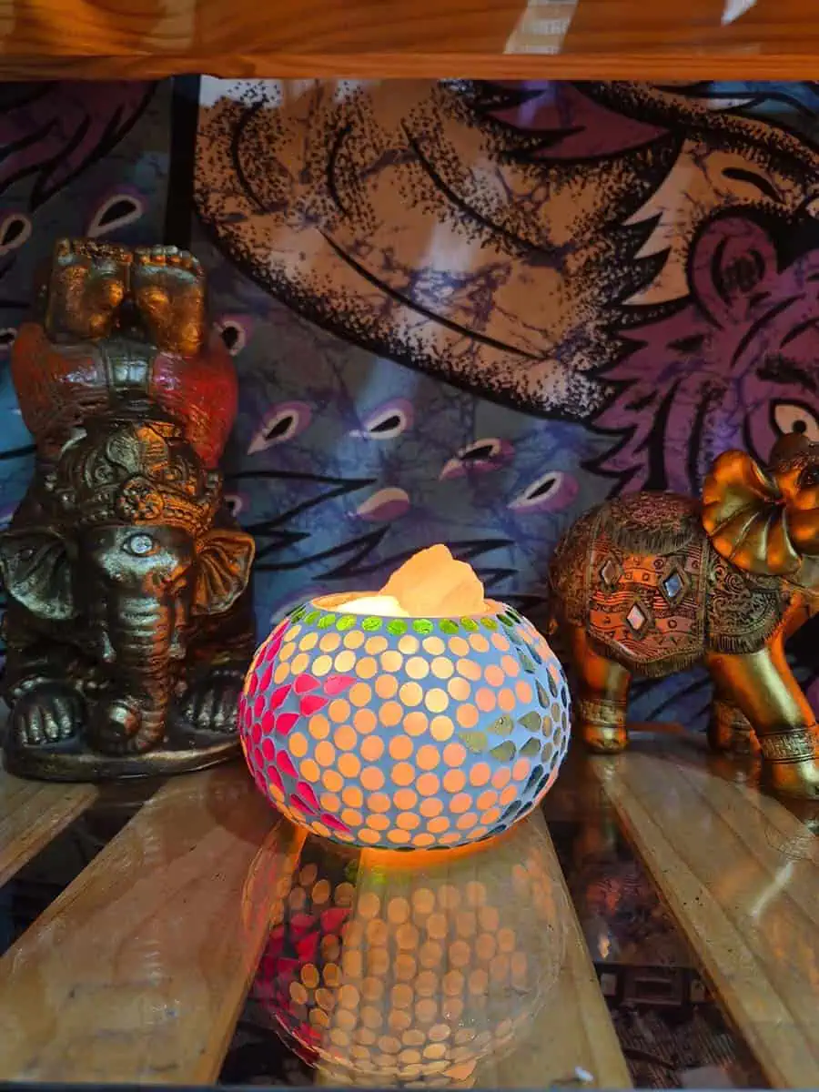 Lámpara de sal en cuenco marroquí artesanal modelo Estrella
