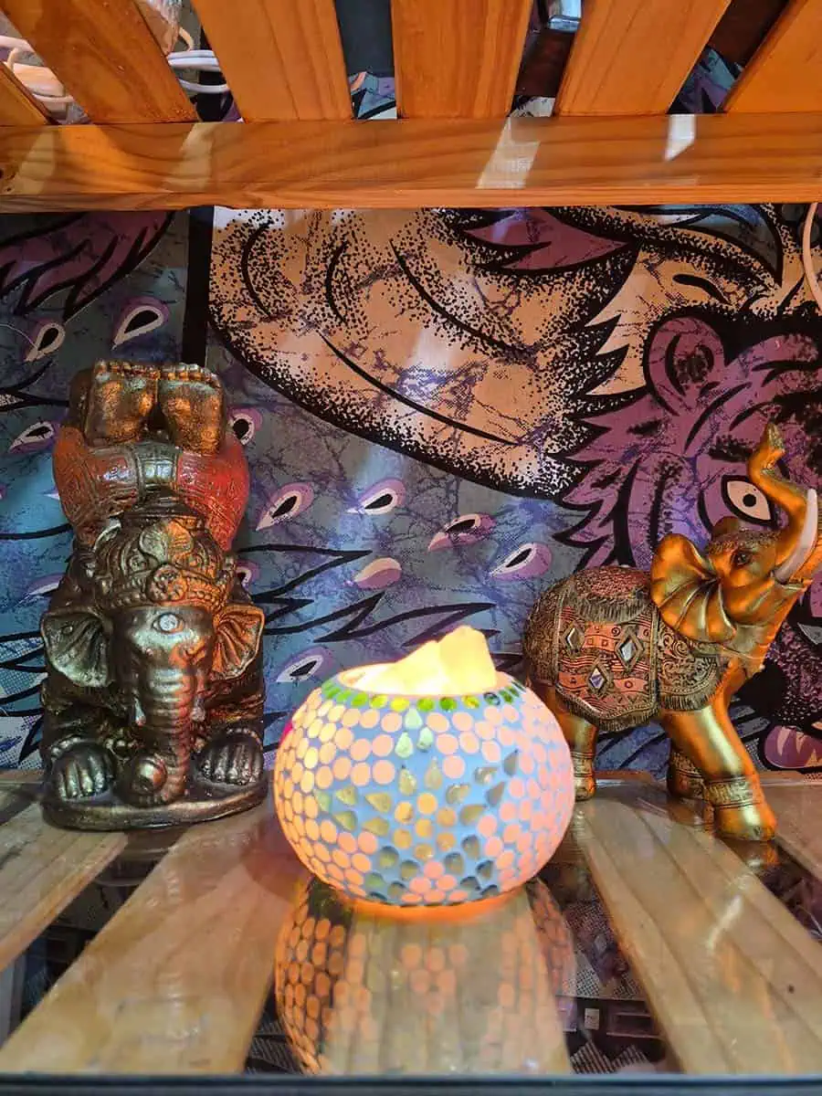 Lámpara de sal en cuenco marroquí artesanal modelo Estrella