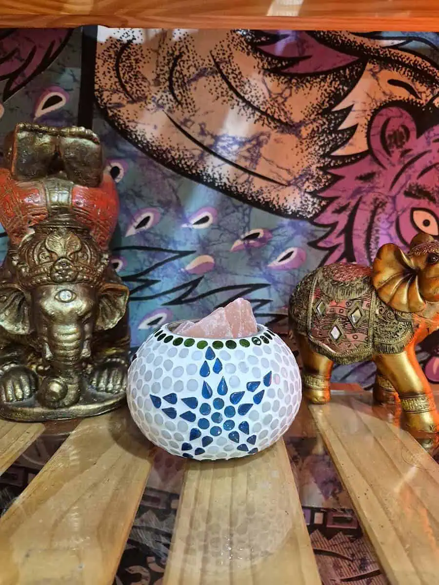 Lámpara de sal en cuenco marroquí artesanal modelo Estrella