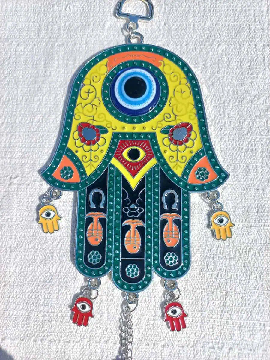 imagen de Colgante de mano de Fátima con ojo turco
