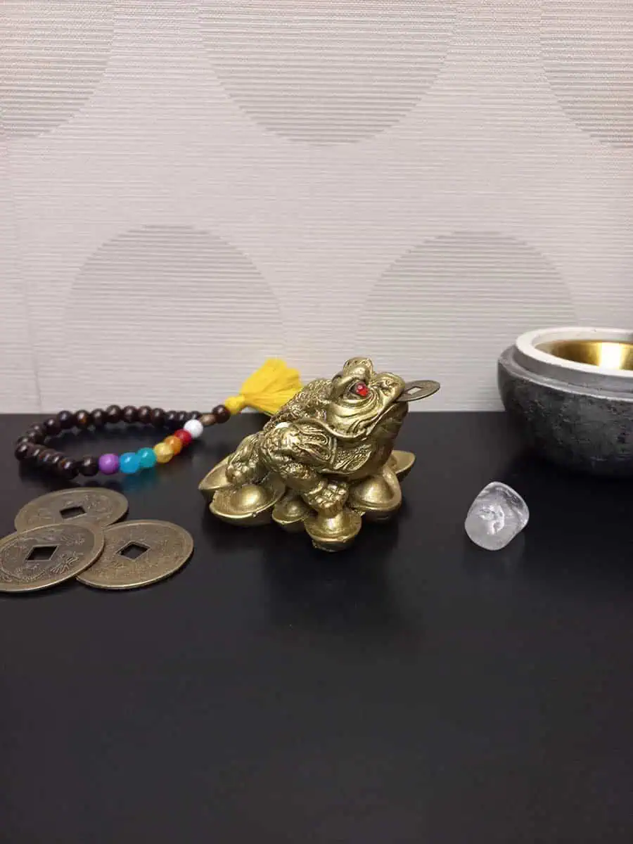 imagen de Rana del dinero Feng Shui en dorado
