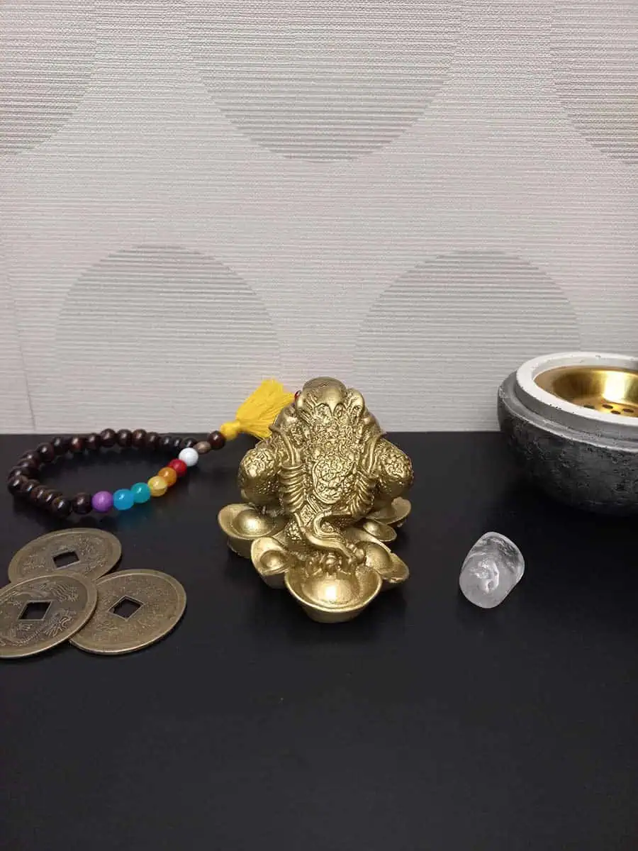 imagen de Rana del dinero Feng Shui en dorado