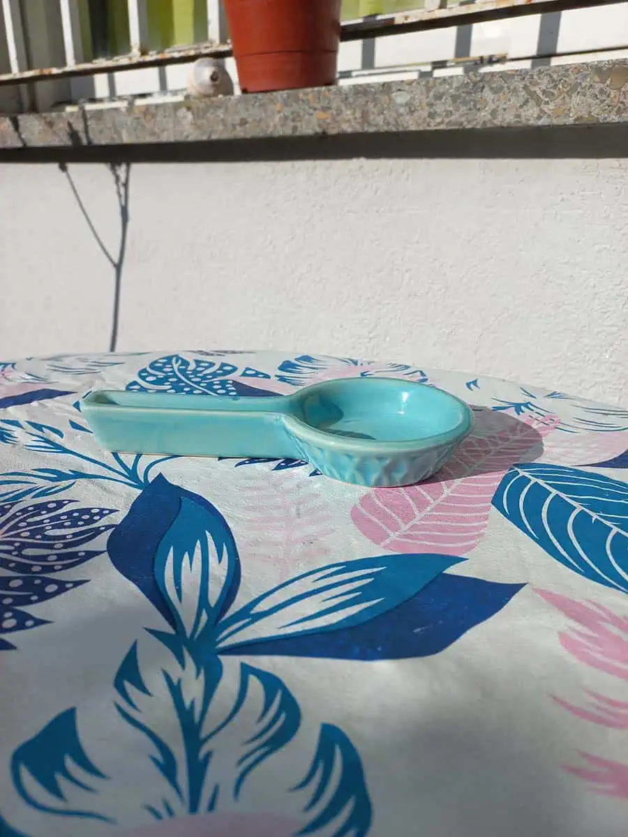 imagen de Sahumador de cerámica celeste