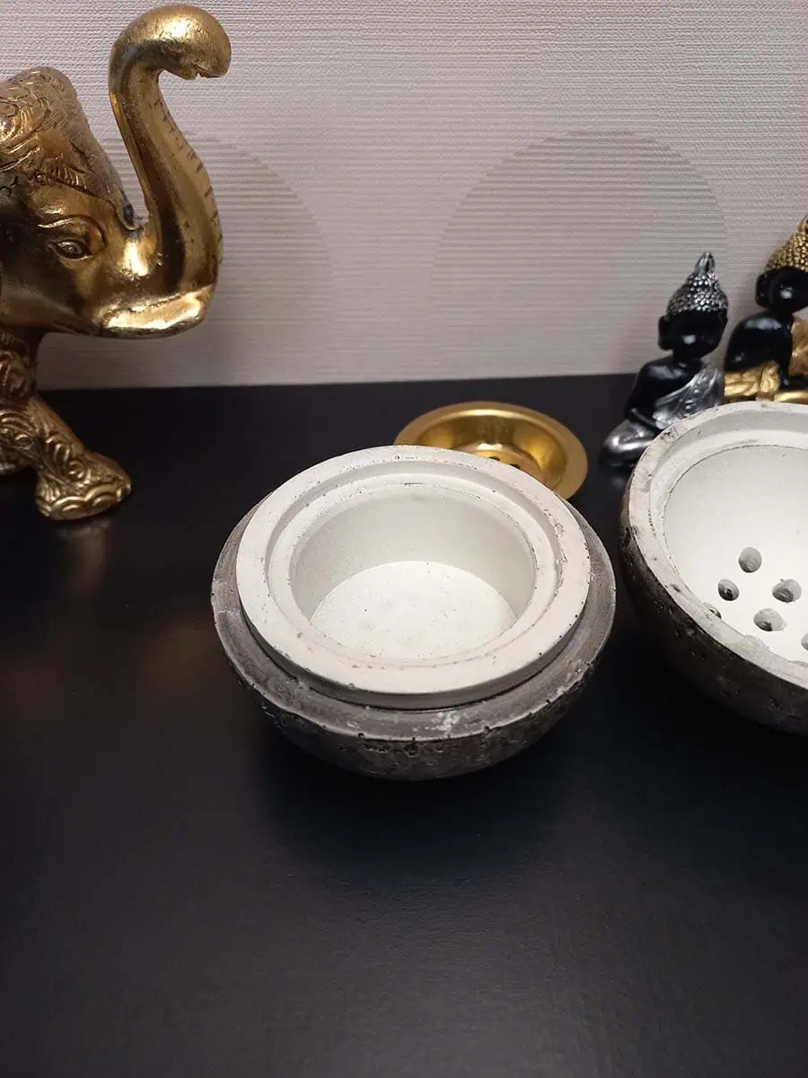 imagen de Sahumador decorativo estilo rústico gris