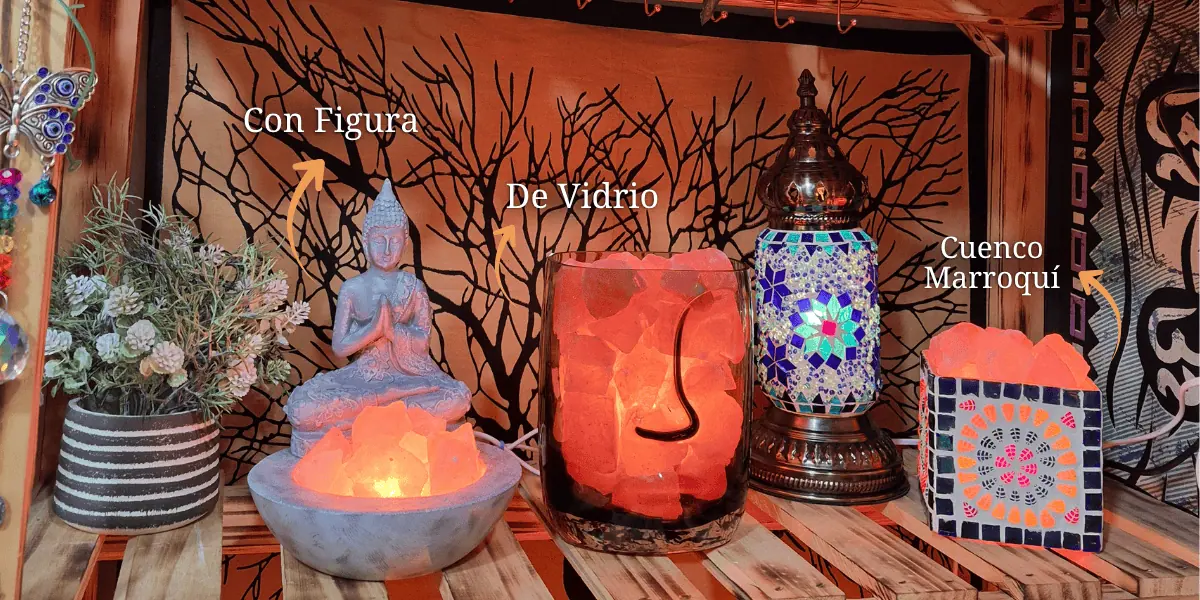 Todos los modelos de lámparas de sal artesanales de Ganesha Deco en Banfield